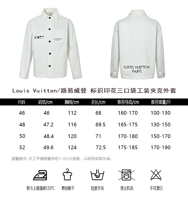 Louis Vuitton/Louis Vuitton Logo Printed Three Pocket Cargo Jacket Jacket
